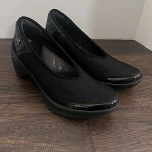 Bzees Glee shoes for women Black Slip On Pumps Wedge Heels Comfort Size‎ 7